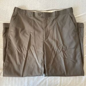 brown pinstripe dress pants